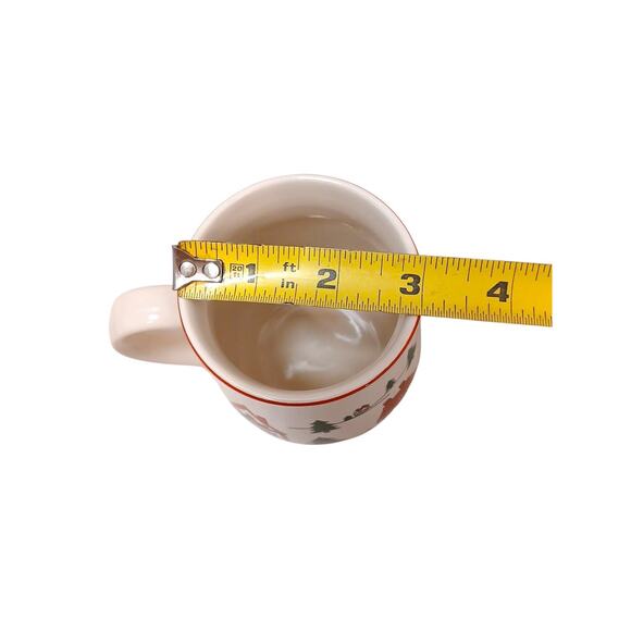 2 Cups Jamestown China Joy of Christmas Coffee Mug Winter Trees Sleigh Ceramic - Picture 9 of 11